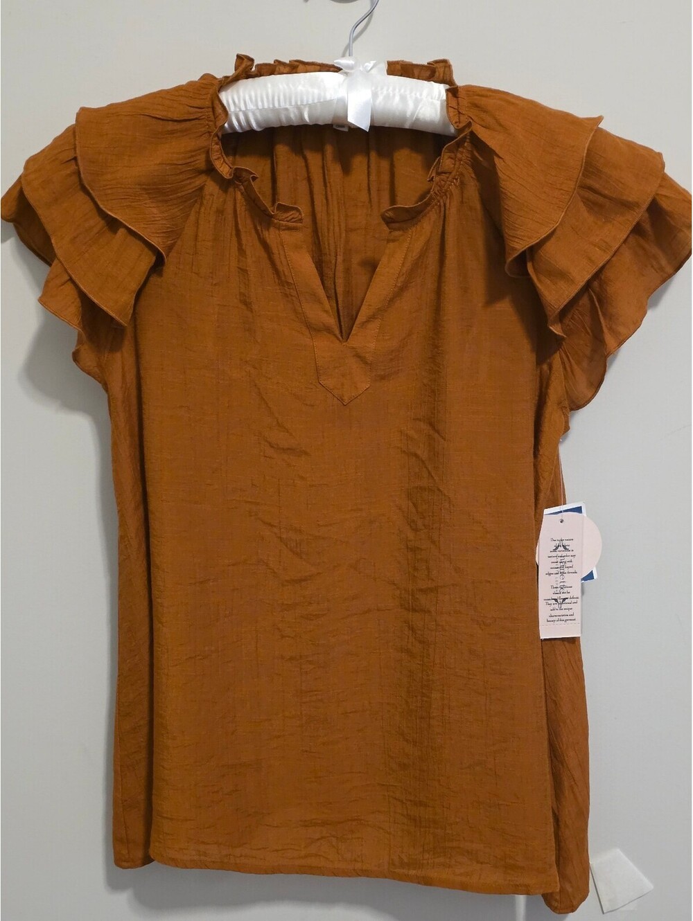 Nanette Lepore Glazed Ginger Ruffle Sleeve Blouse Size M